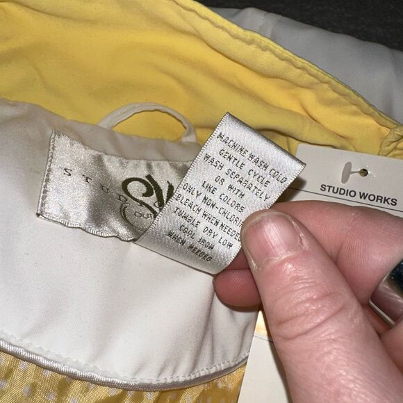 Studio Works Women’s Sunshine Yellow Zipper Coat Jacket Small NWT - Picture 8 of 13